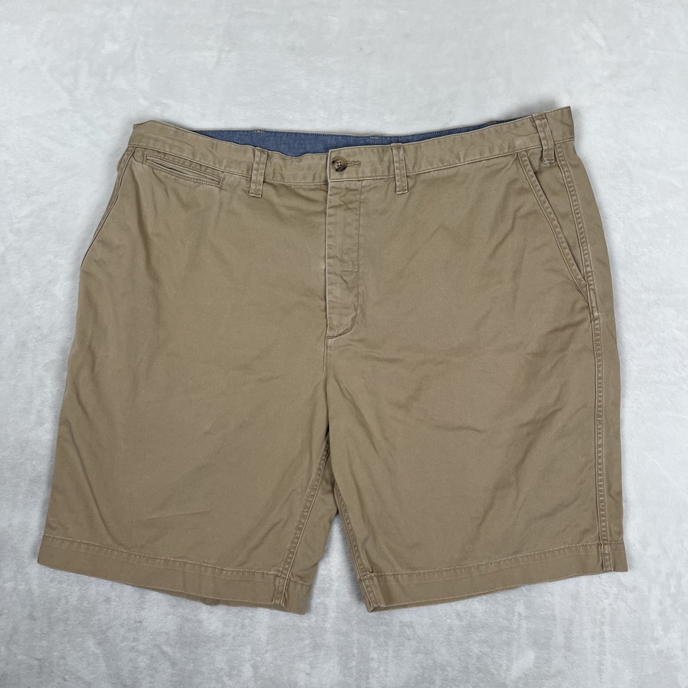 Polo Ralph Lauren Shorts Mens 40 Beige Chino Relaxed Fit 9 Inseam Logo